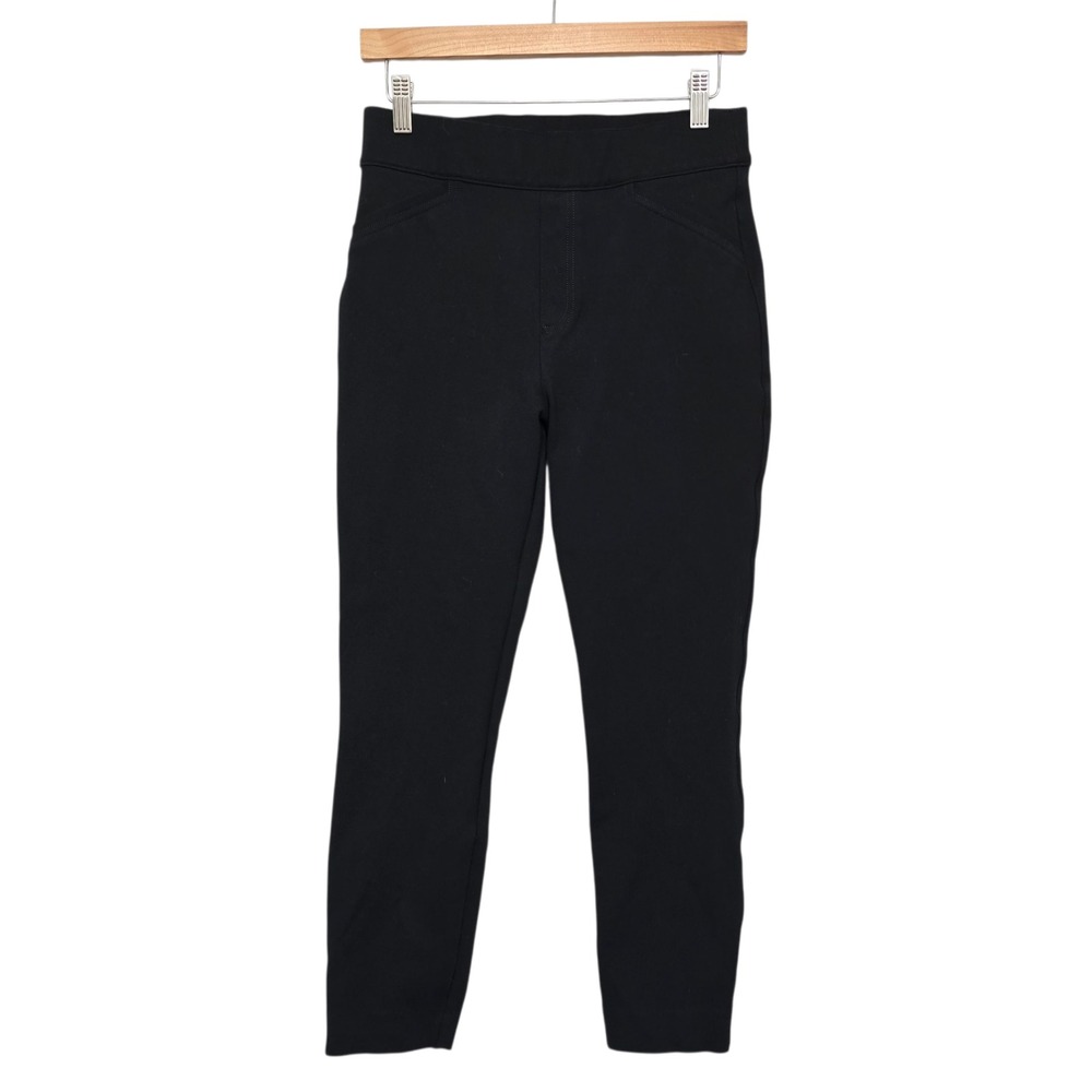 SPANX Black Ponte Stretch Knit‎ Leggings Pants Womens Medium Business Casual
